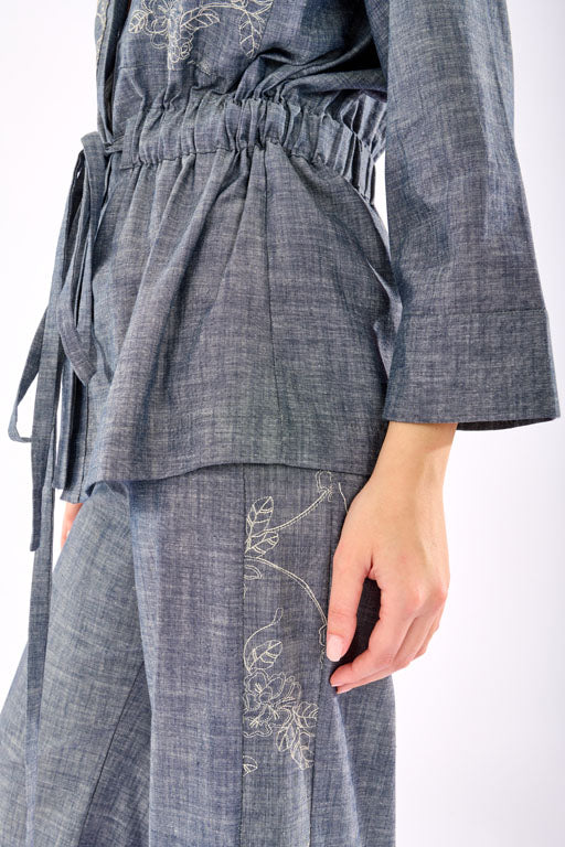 Giacca safari chambray