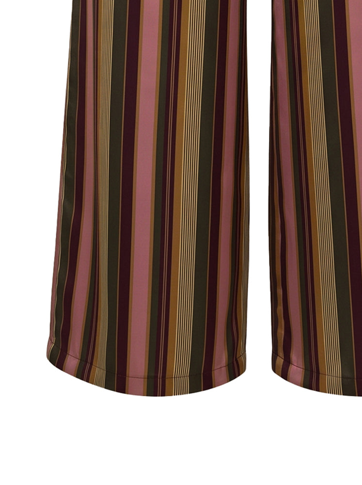 Pantaloni palazzo riga multicolor