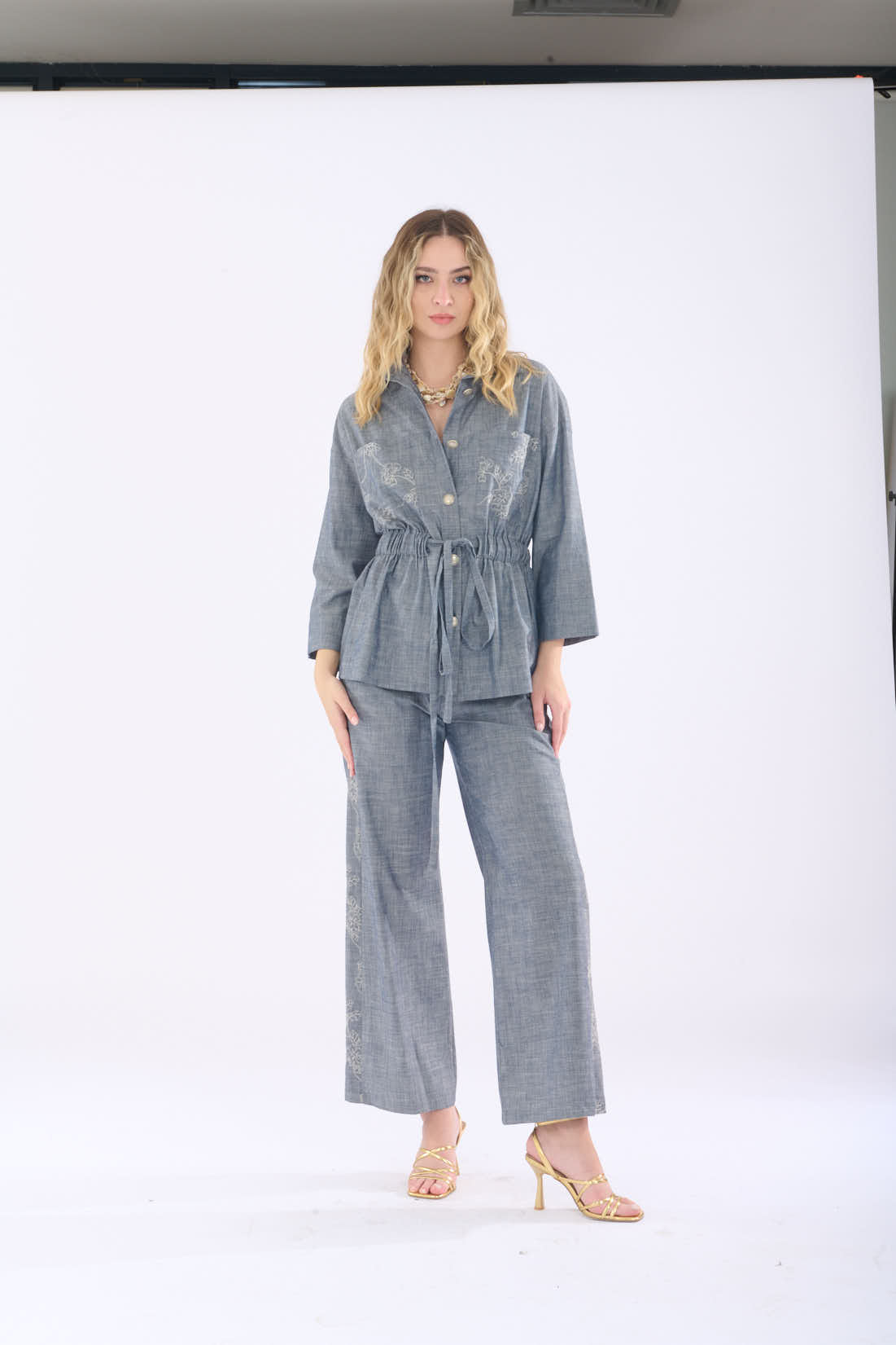 Pantalone chambray