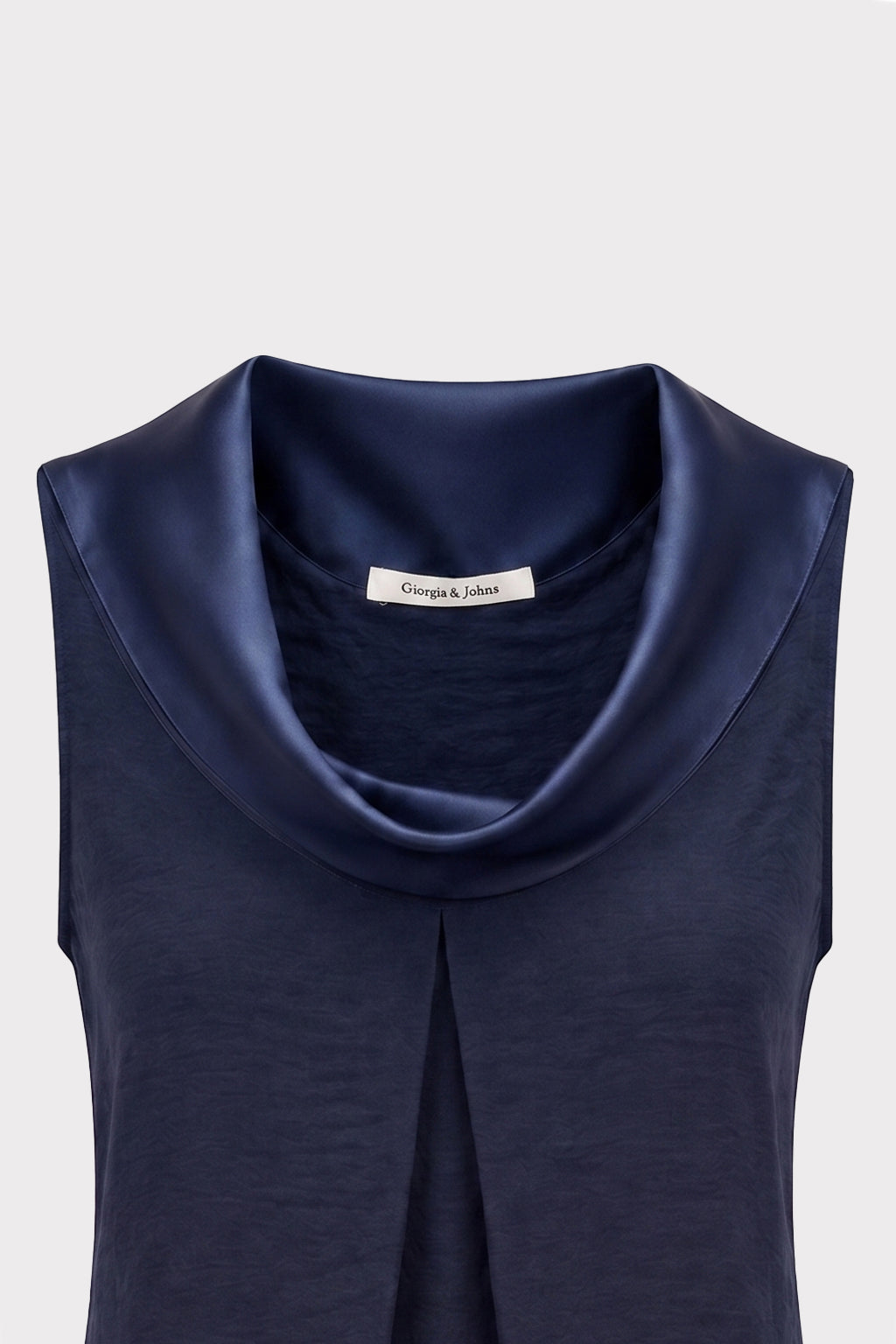 Top smanicato scollo fluido