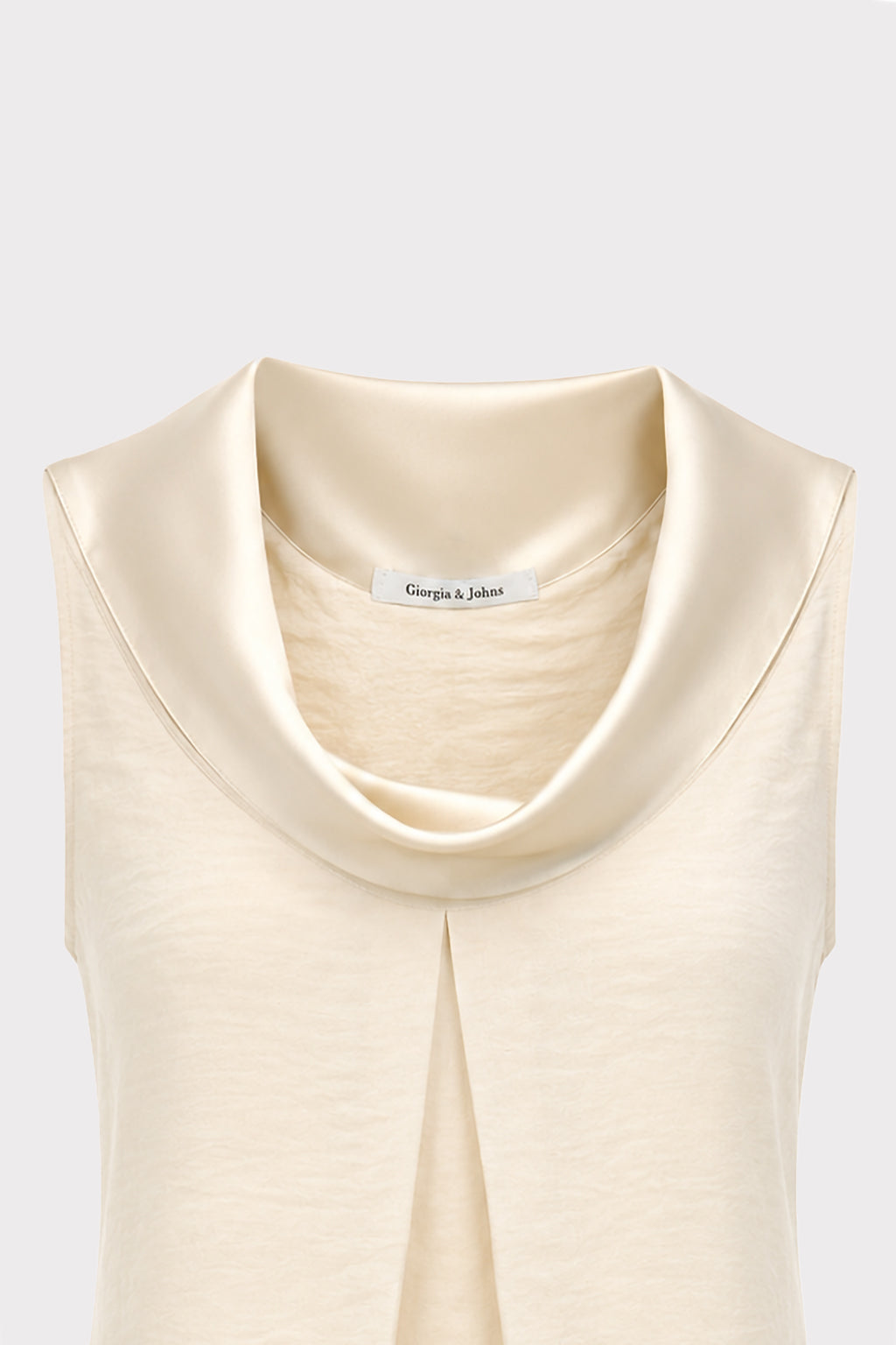 Top smanicato scollo fluido