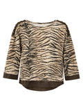 Felpa stampa zebra con borchie