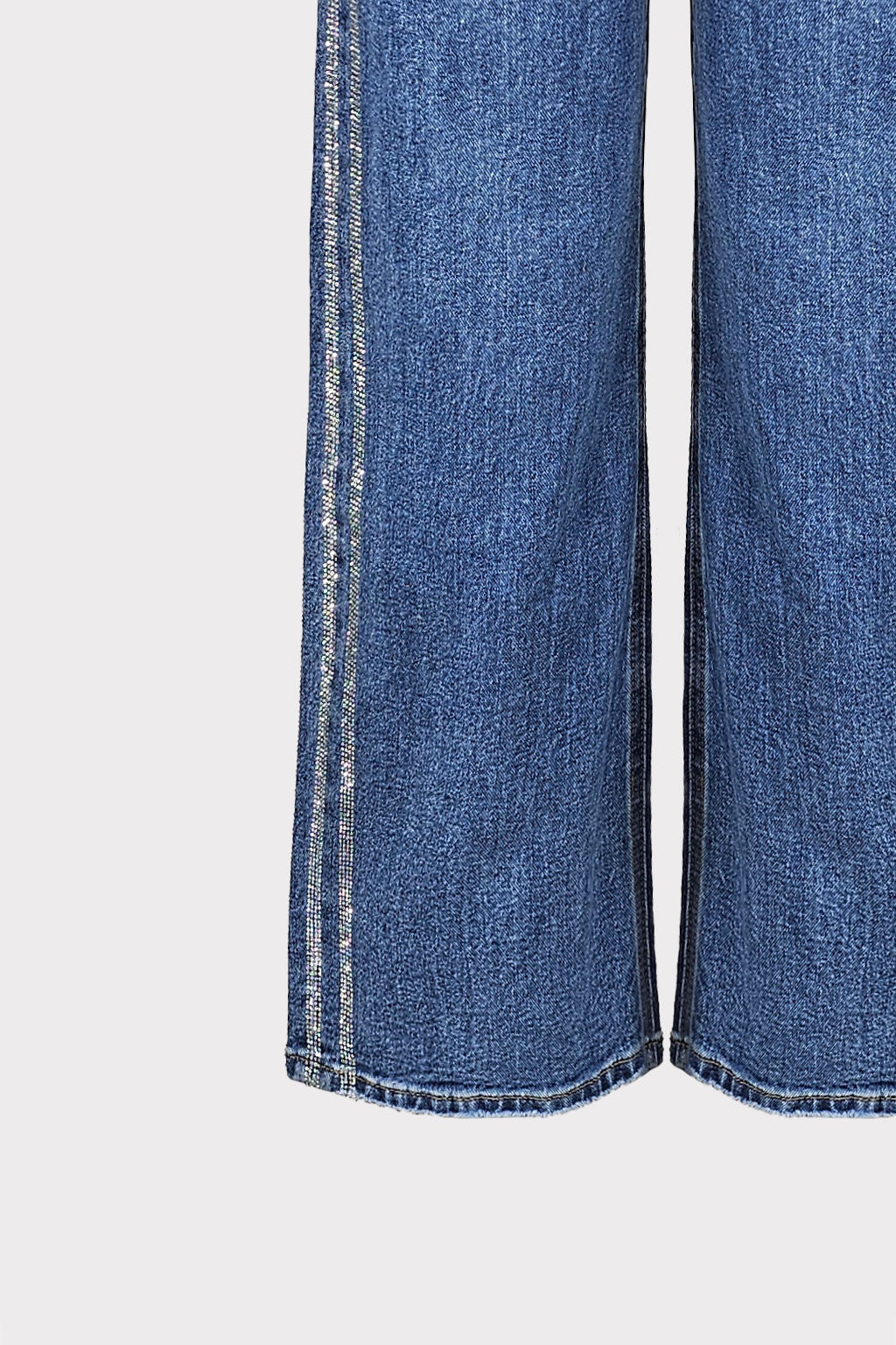 Jeans banda strass