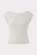 Top smanicato pizzo traforato