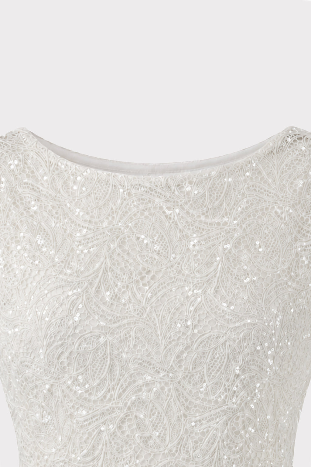 Top smanicato pizzo traforato