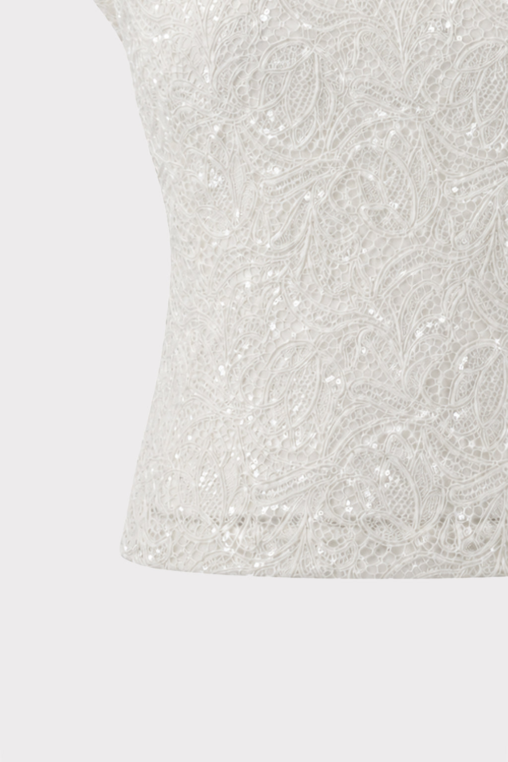 Top smanicato pizzo traforato
