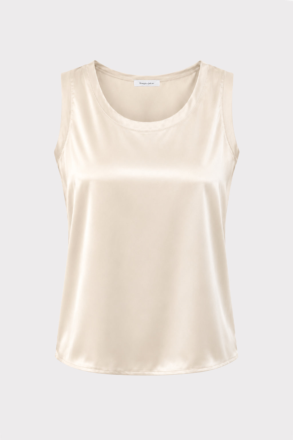 Top smanicato satin