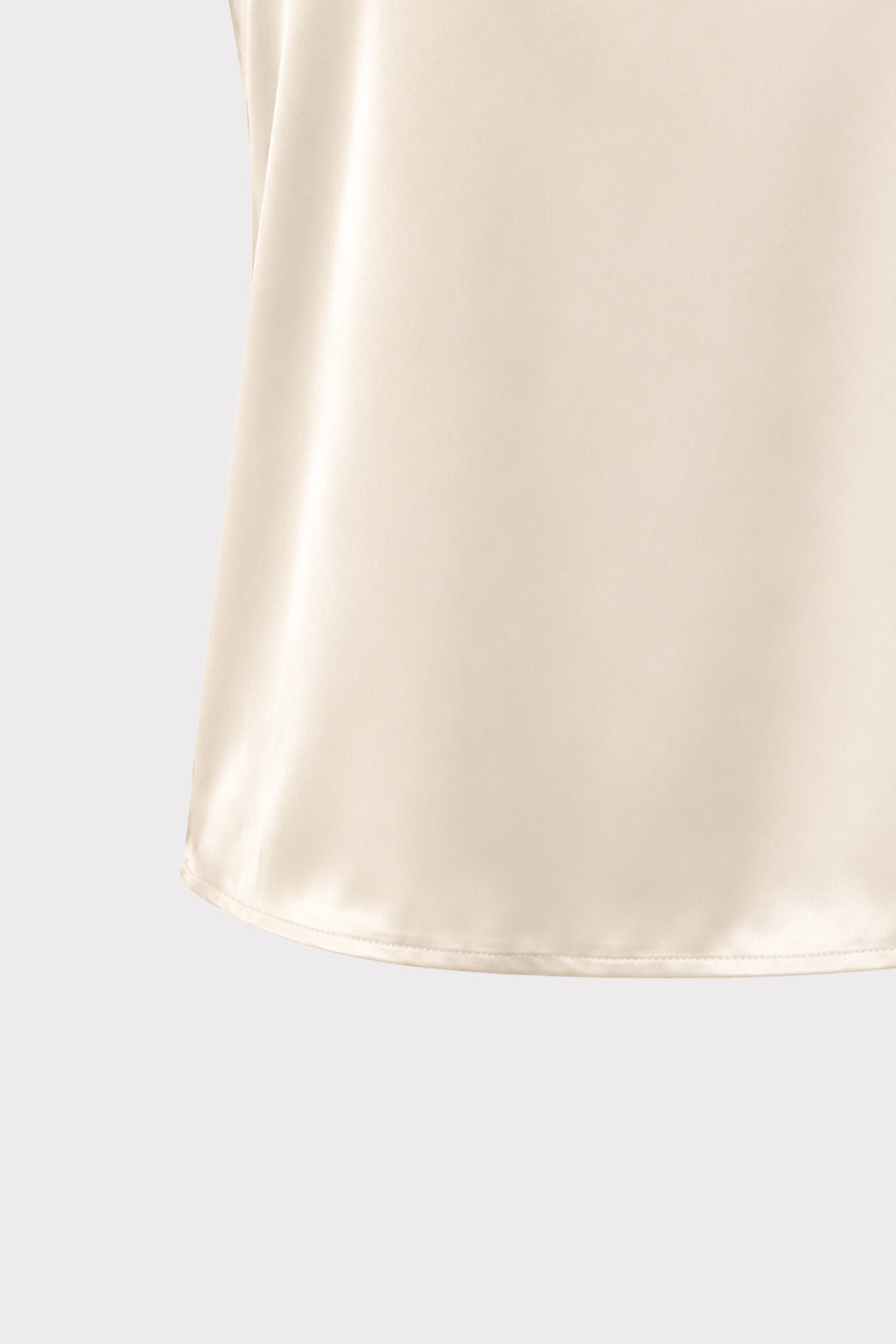 Top smanicato satin
