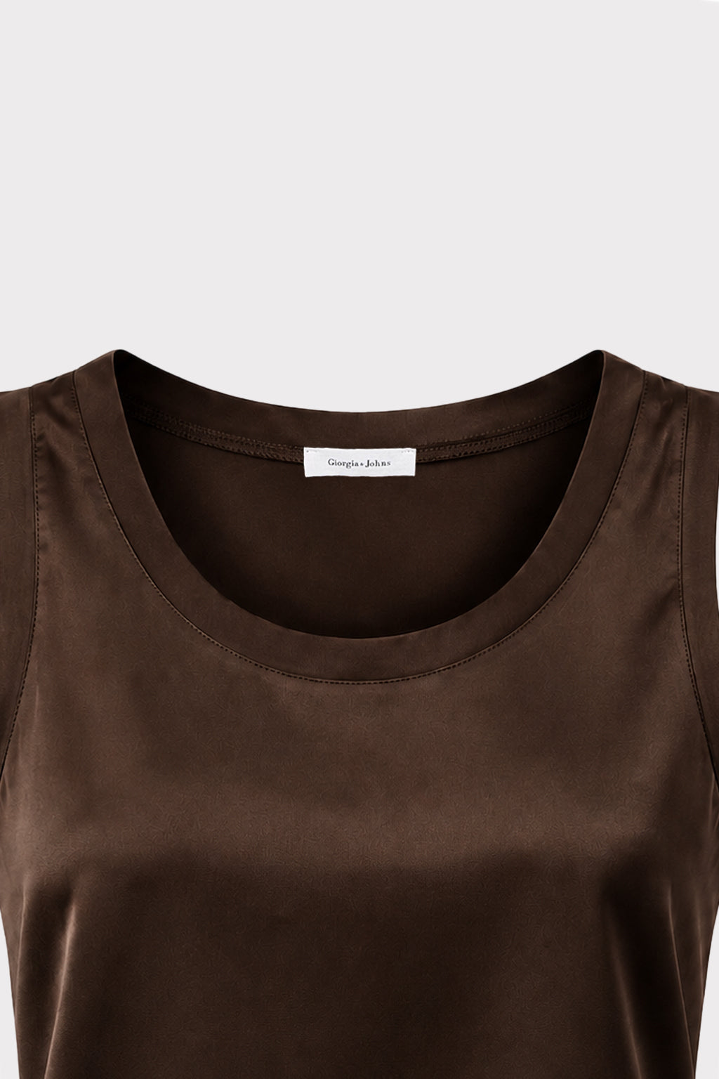 Top smanicato satin