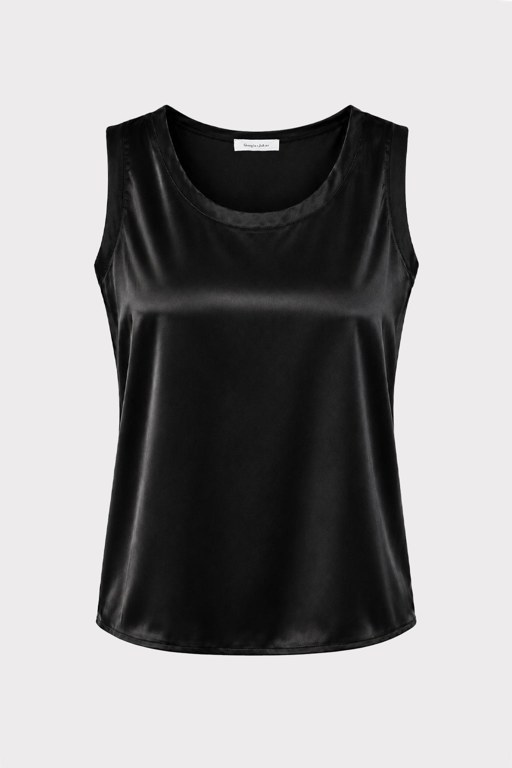 Top smanicato satin