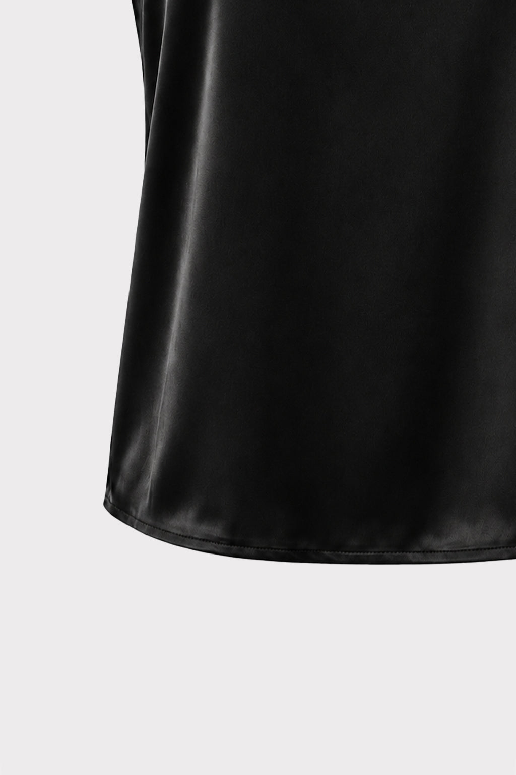 Top smanicato satin