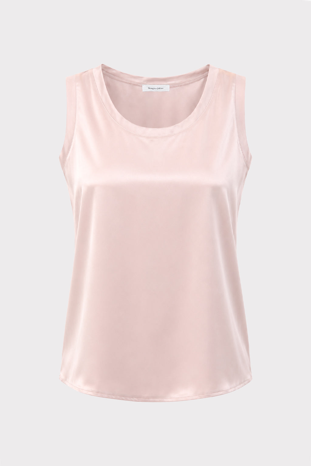 Top smanicato satin