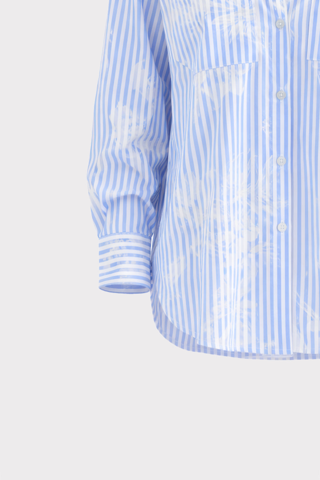 Camicia riga e stampa fiore
