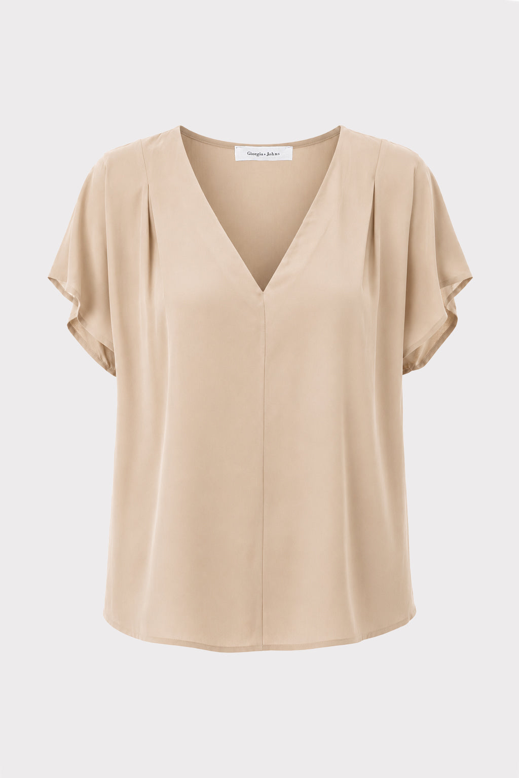 Blusa fluida scollo a V