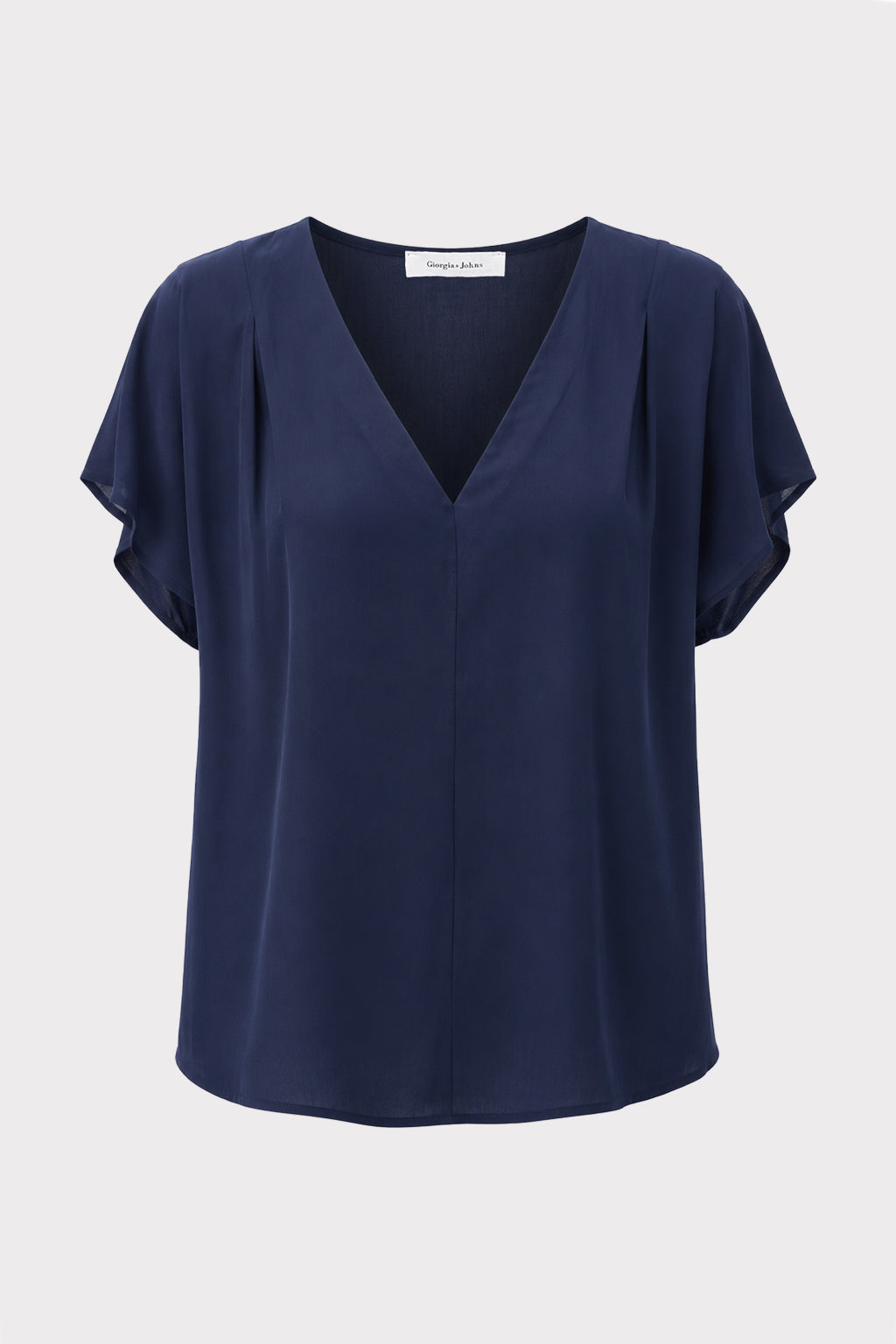 Blusa fluida scollo a V
