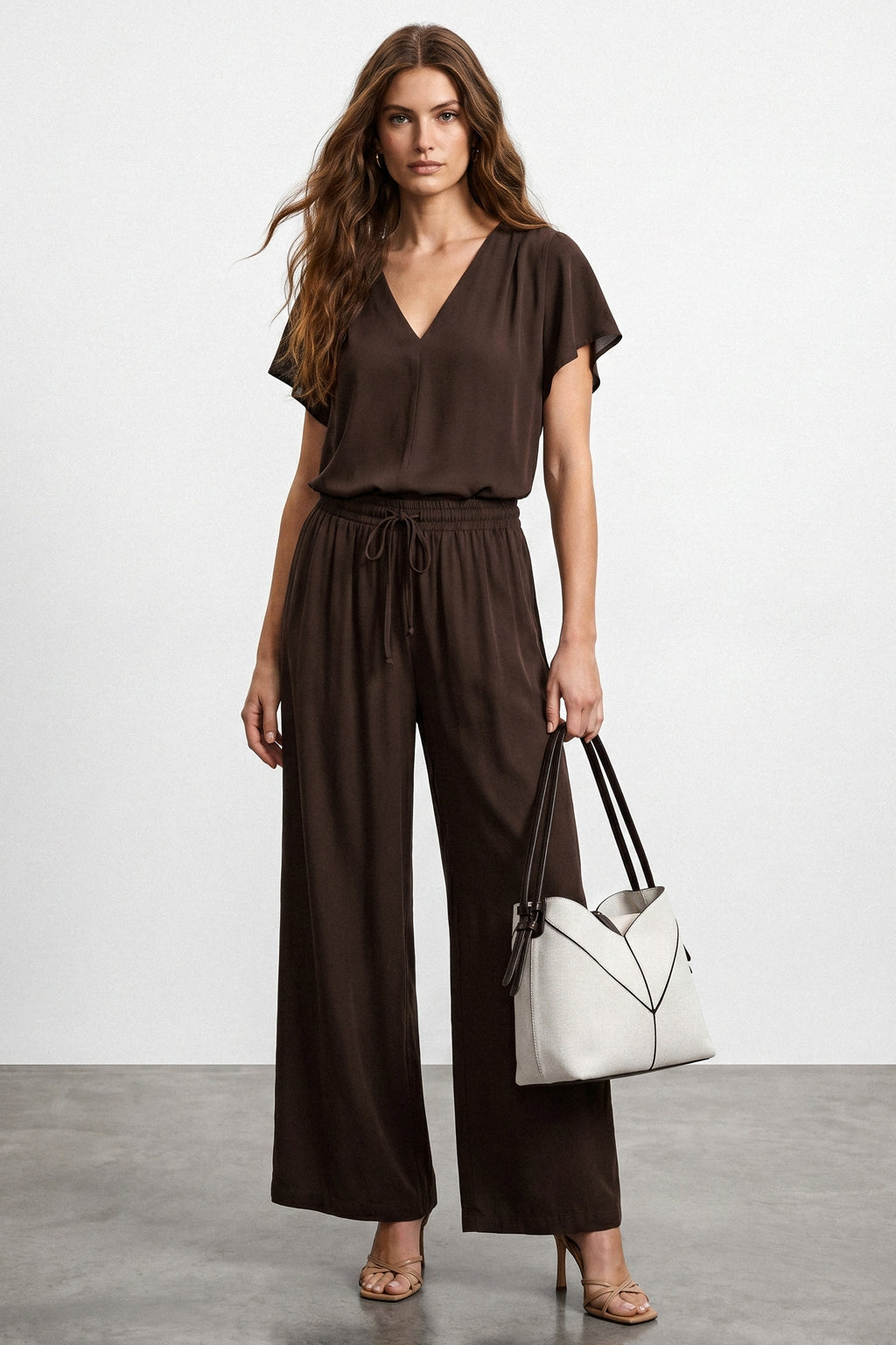 Blusa fluida scollo a V