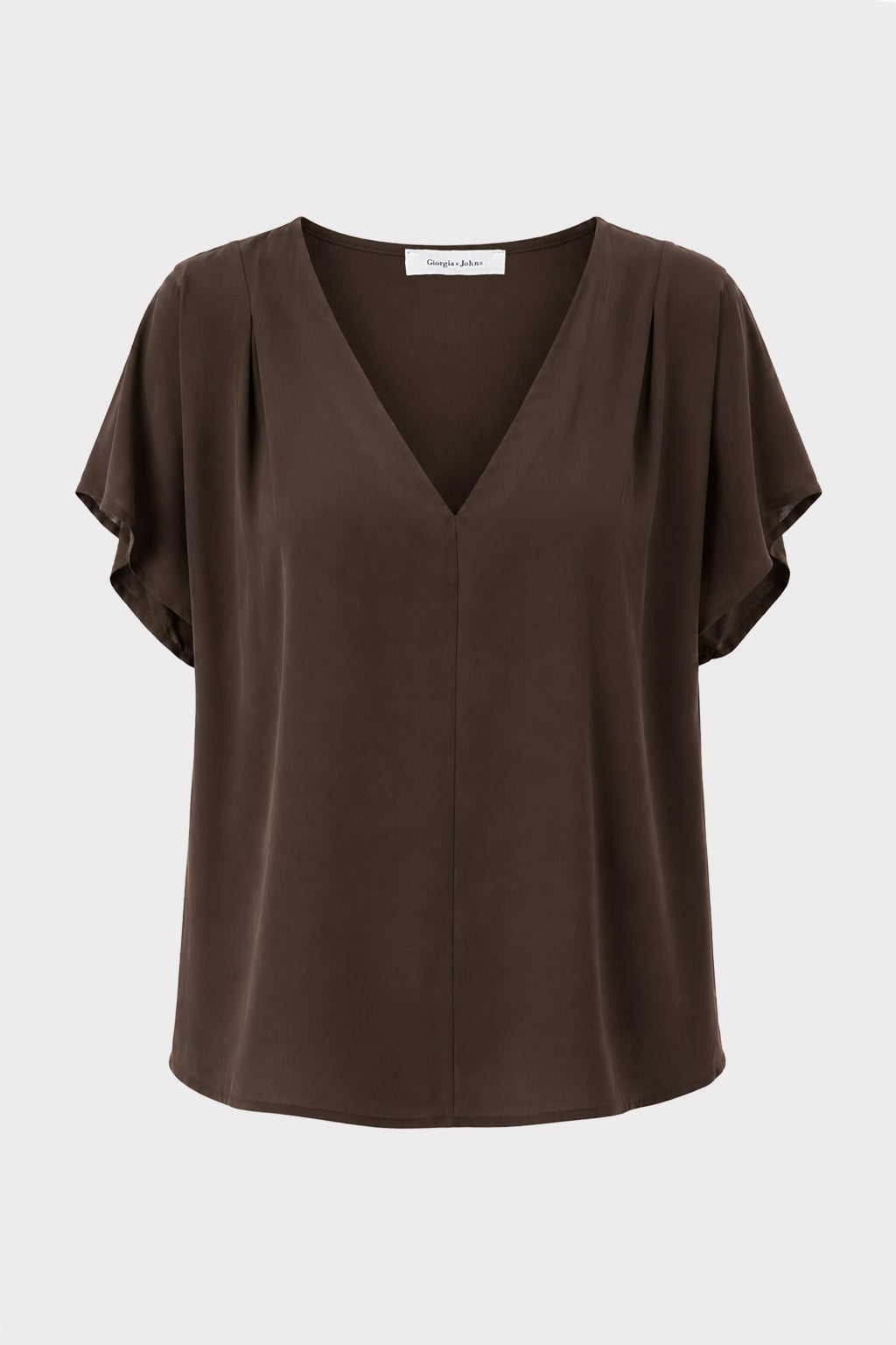 Blusa fluida scollo a V