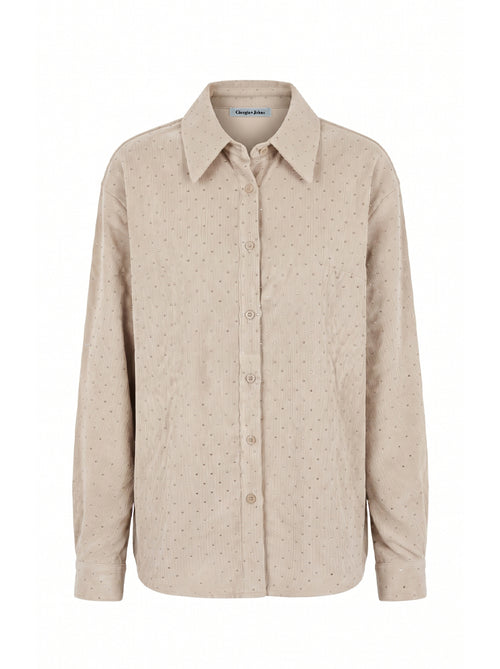 Camicia over con microstrass