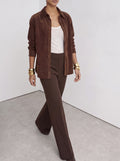 Camicia over con microstrass