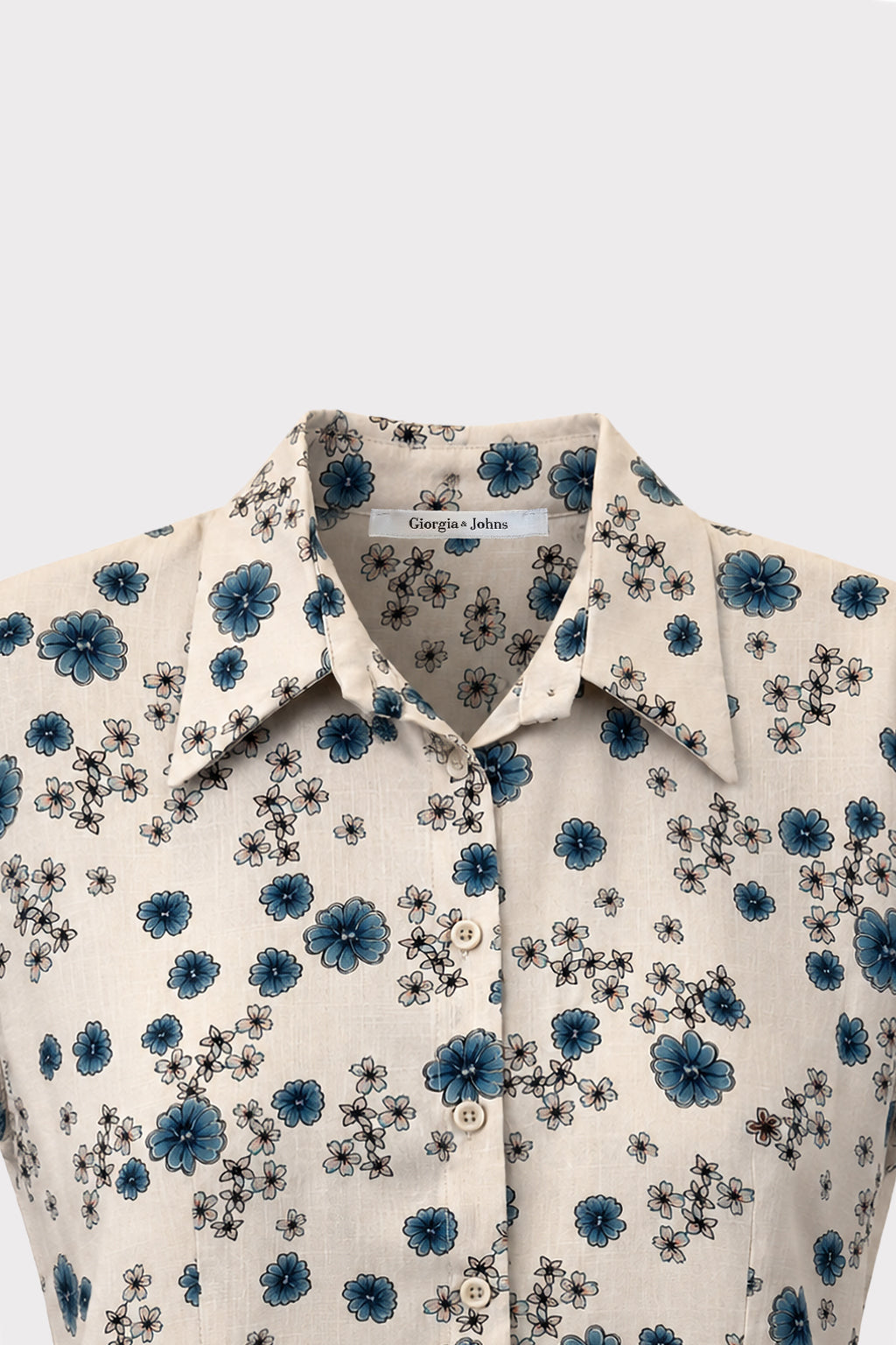 Camicia smanicata stampa floreale