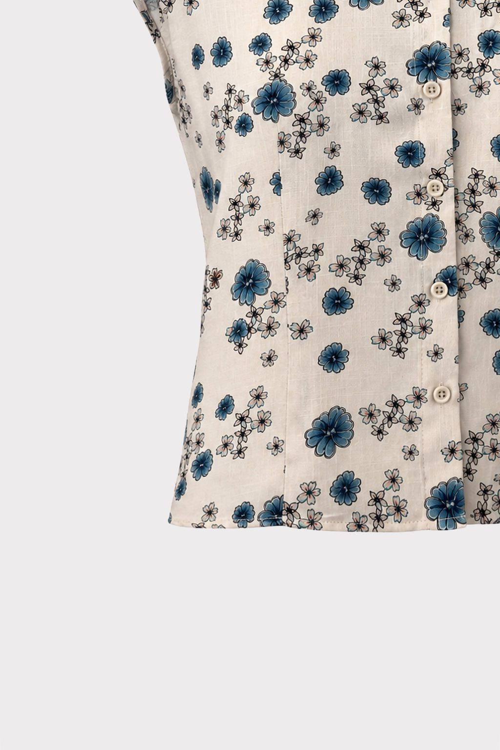 Camicia smanicata stampa floreale
