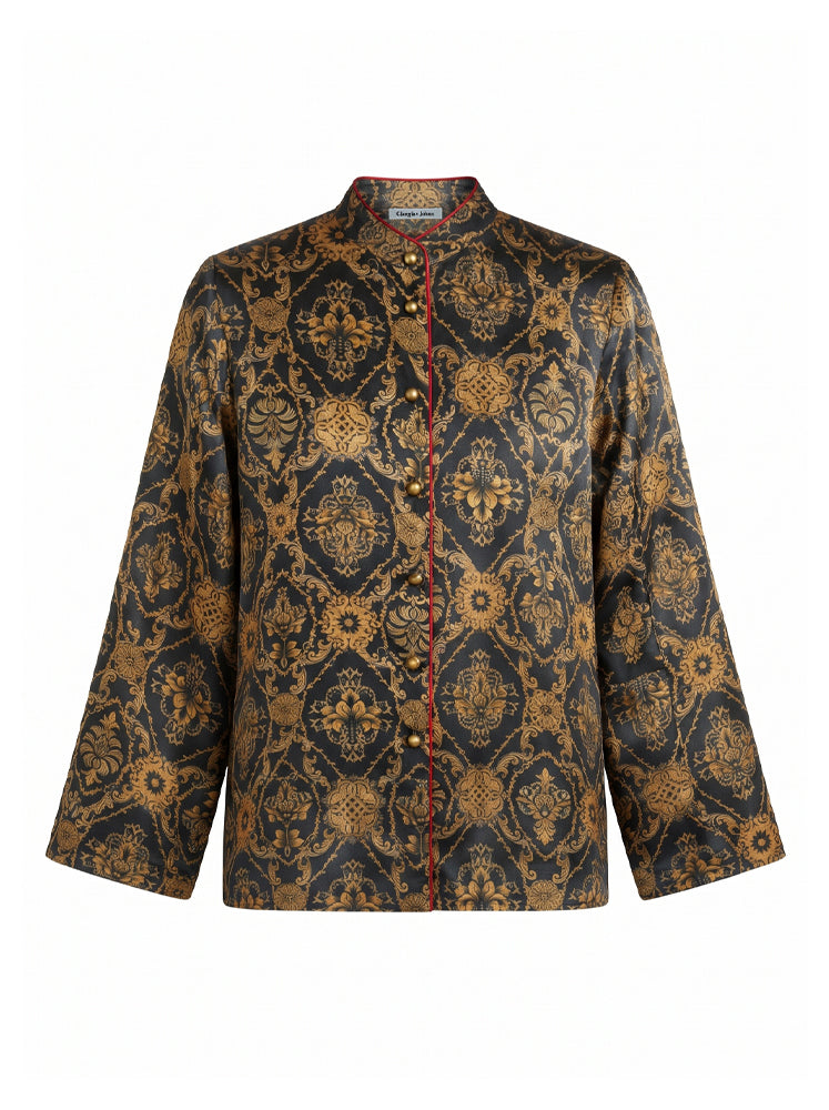 Camicia stampa damascata