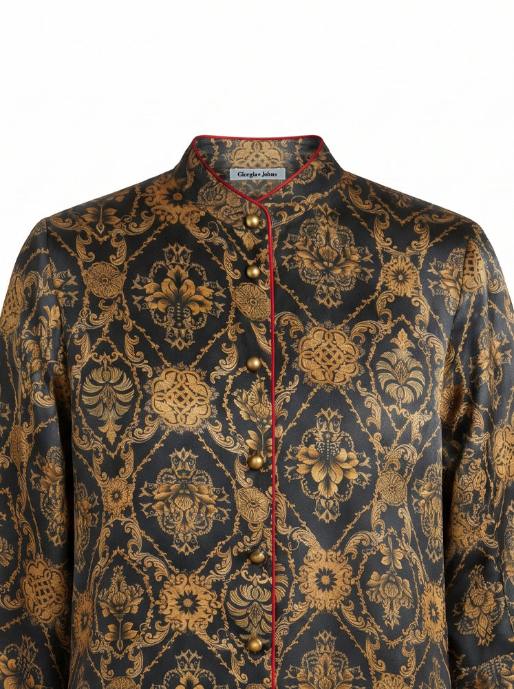 Camicia stampa damascata
