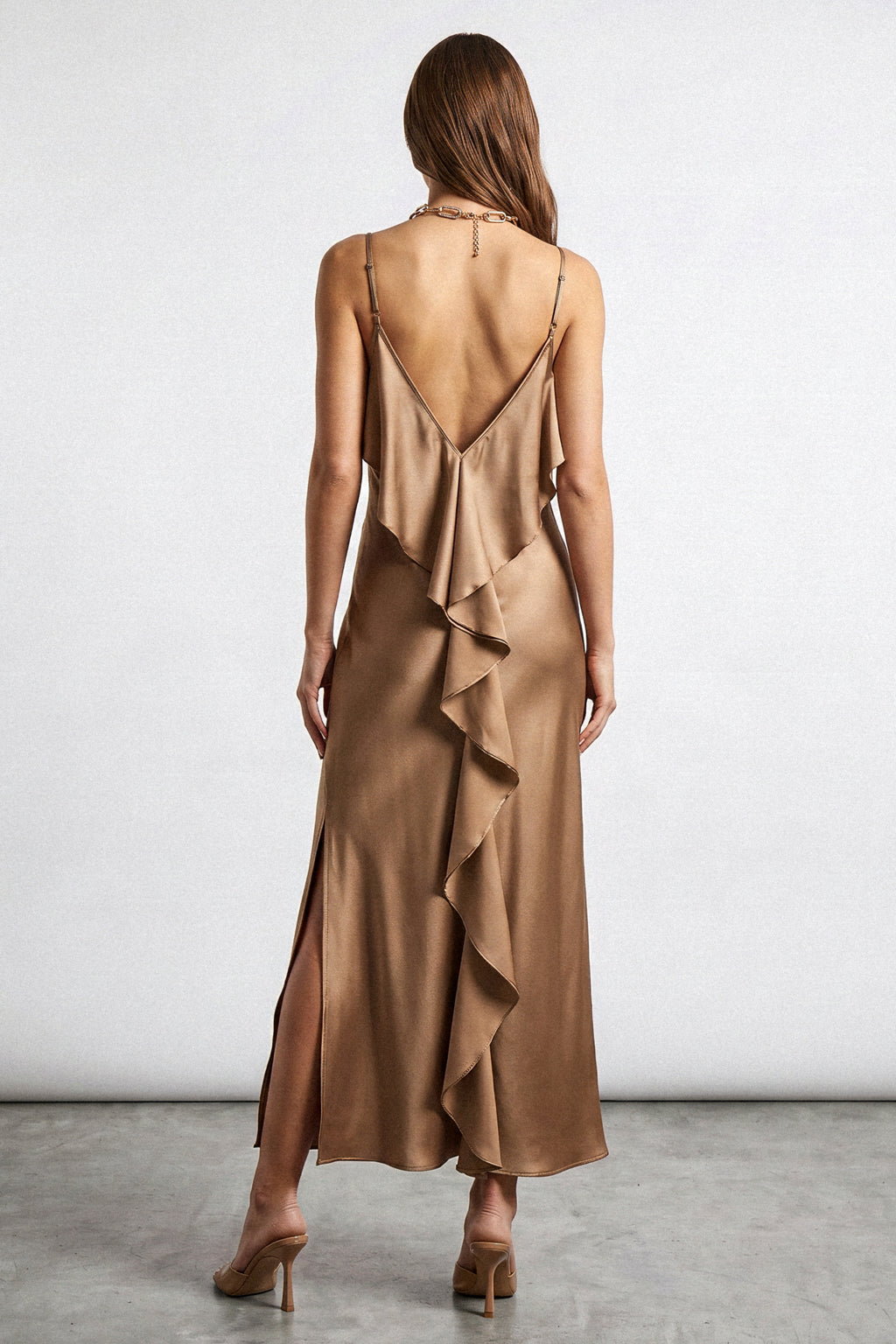 Abito midi con rouches