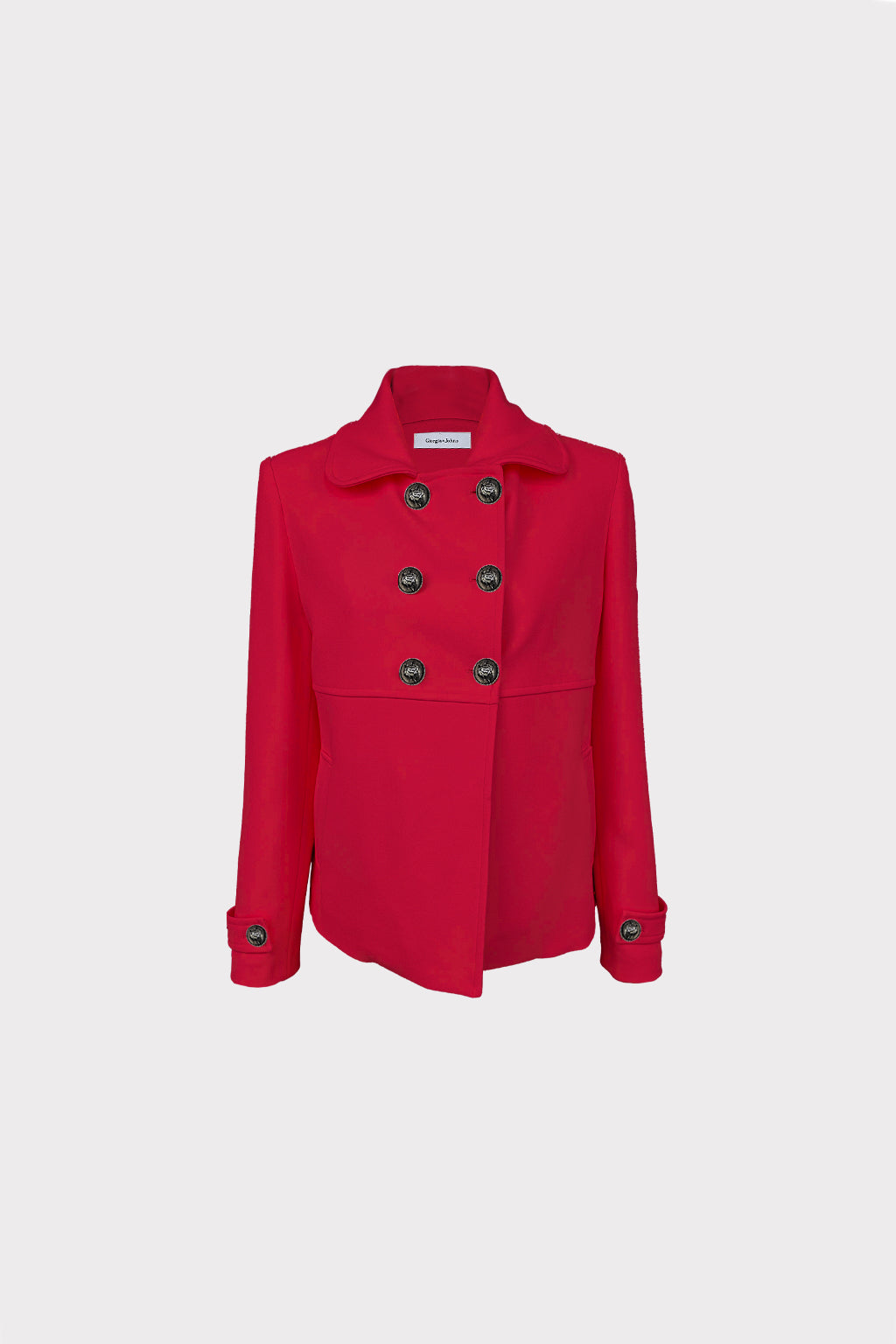 Cappotto doppiopetto bottoni militari