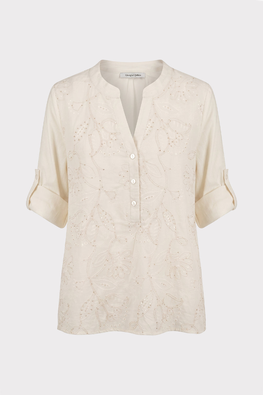 Camicia tunica con ricami