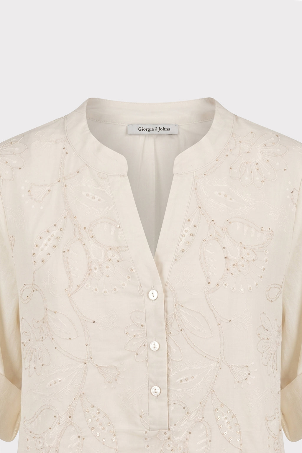 Camicia tunica con ricami
