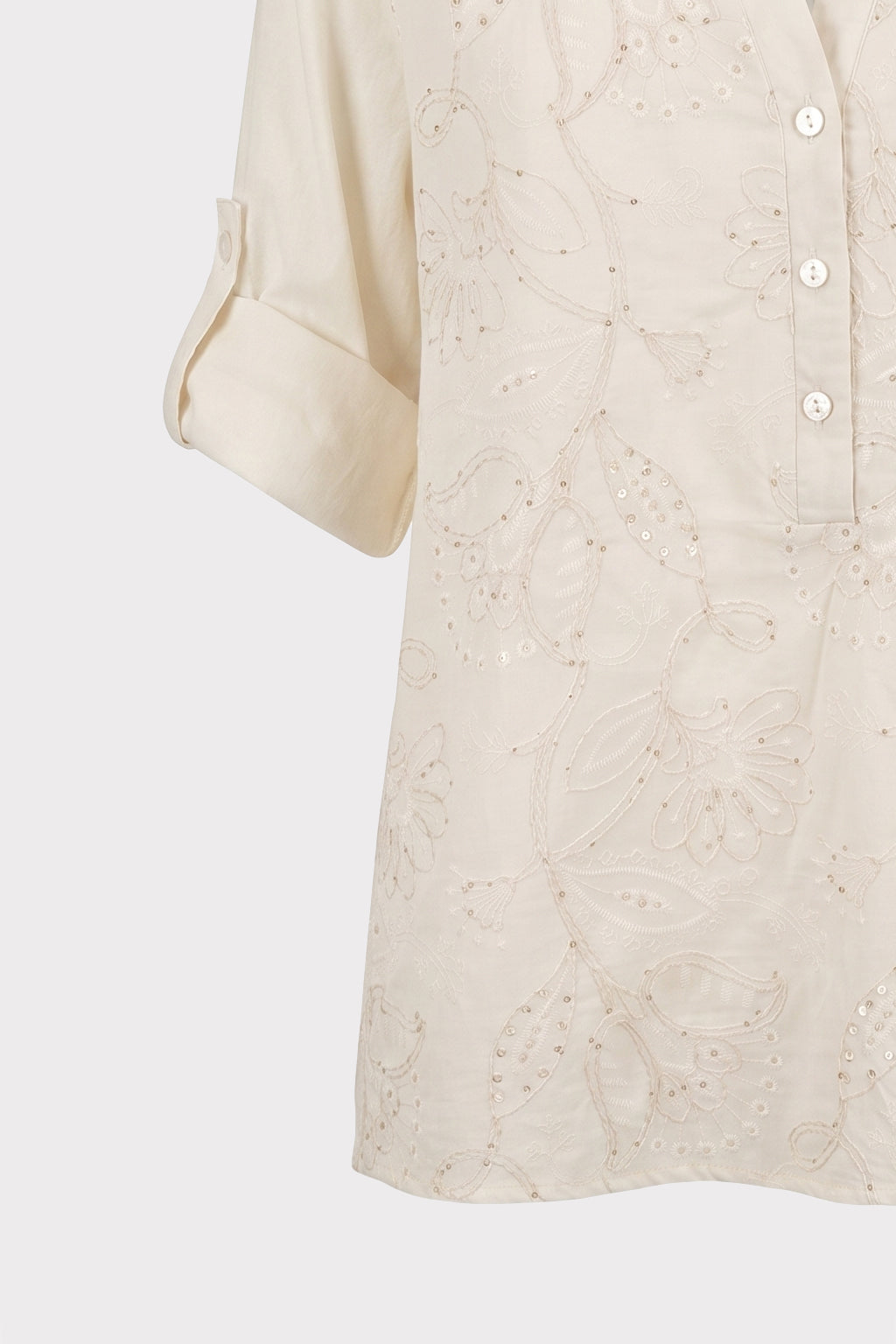 Camicia tunica con ricami