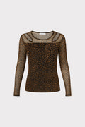 Top animalier in tulle