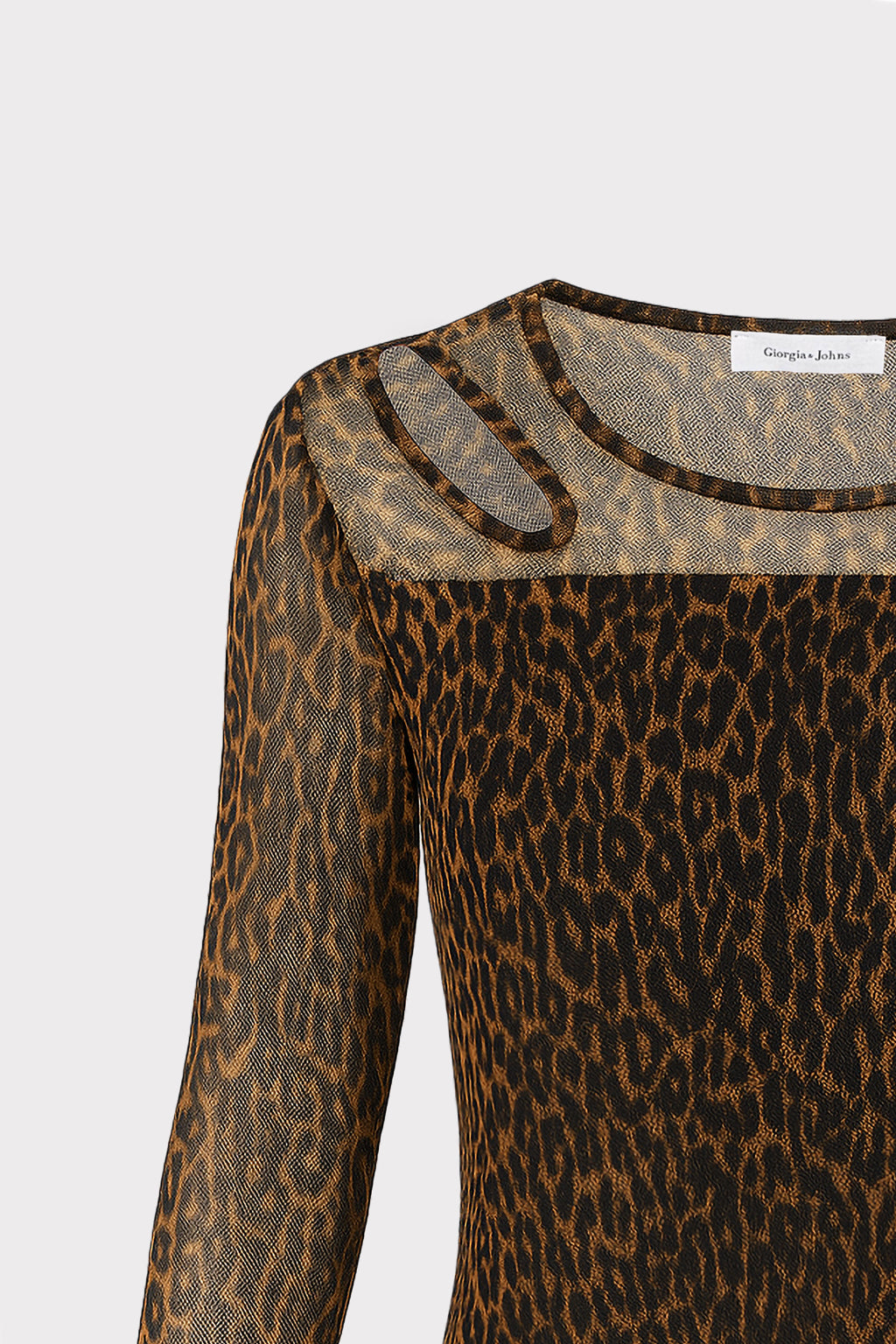 Top animalier in tulle