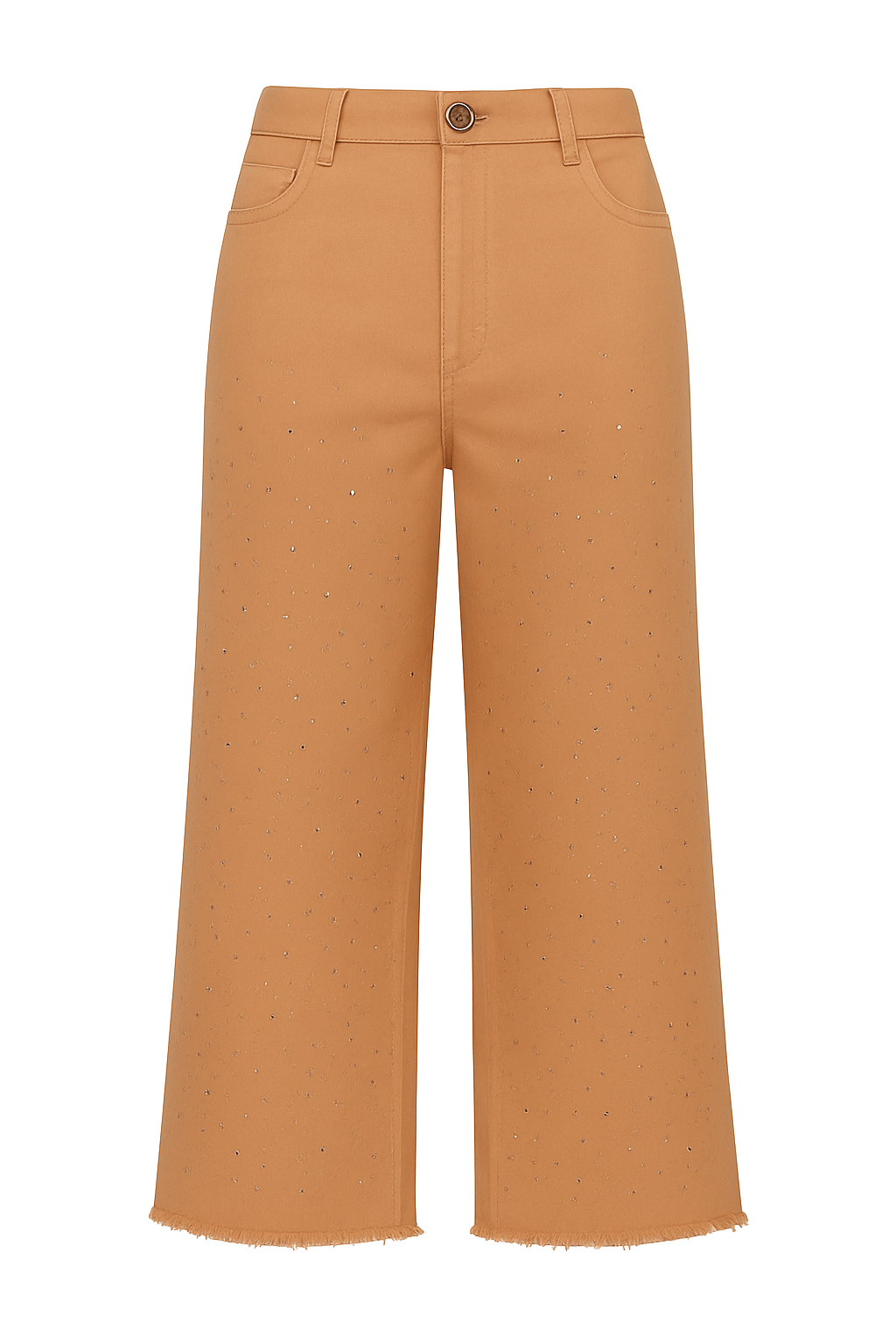 Pantalone wide leg con strass