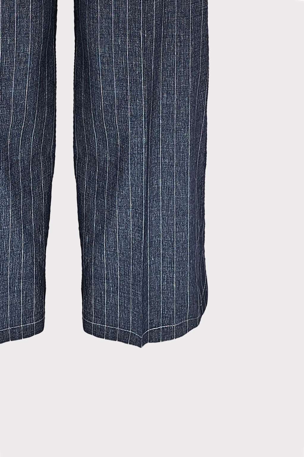 Pantalone jeans gessato retro elastico