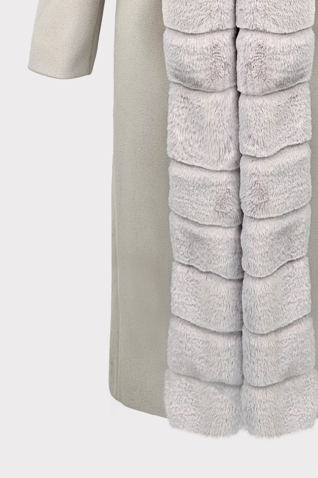 Cappotto lungo con pelliccia