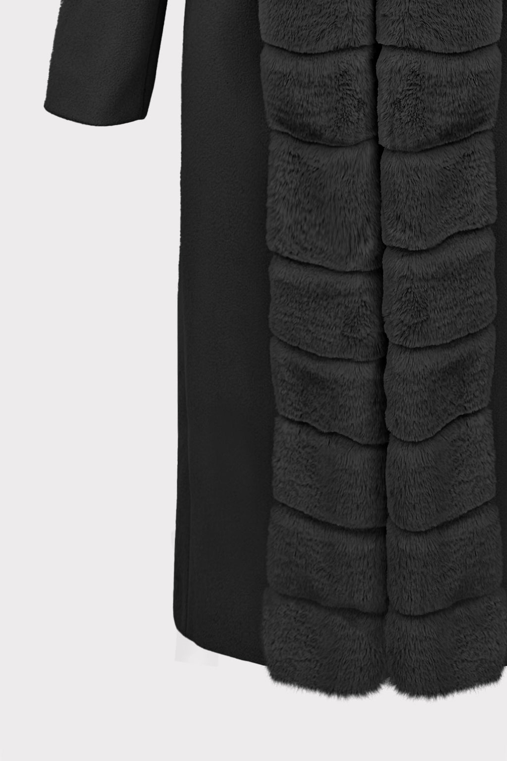 Cappotto lungo con pelliccia