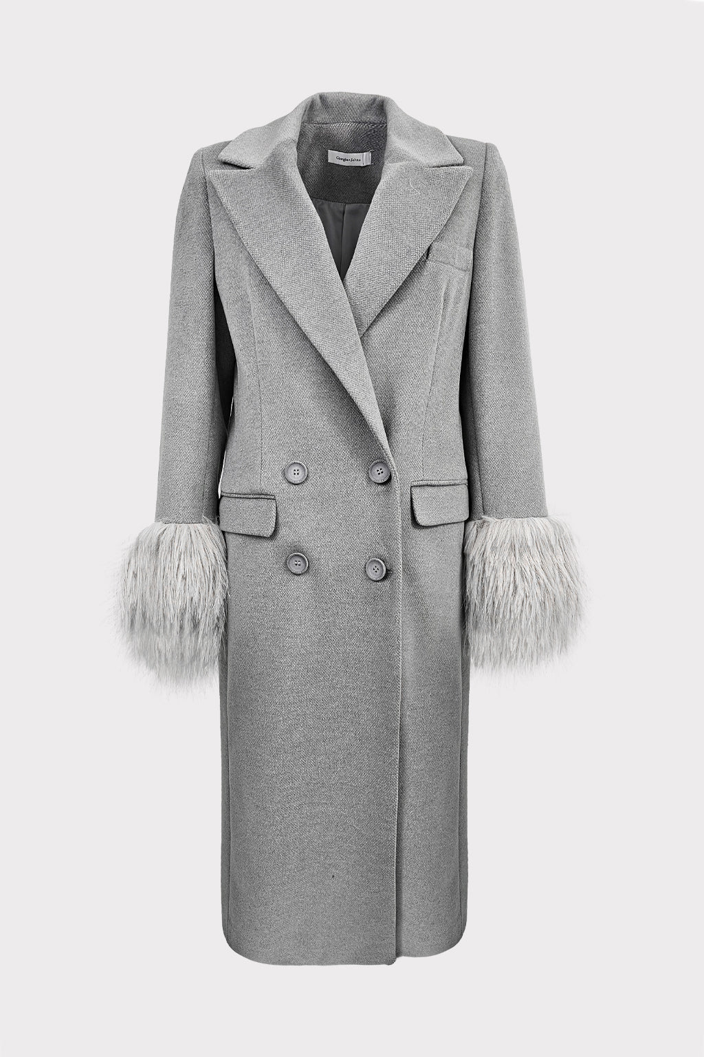 Cappotto polsi pelliccia