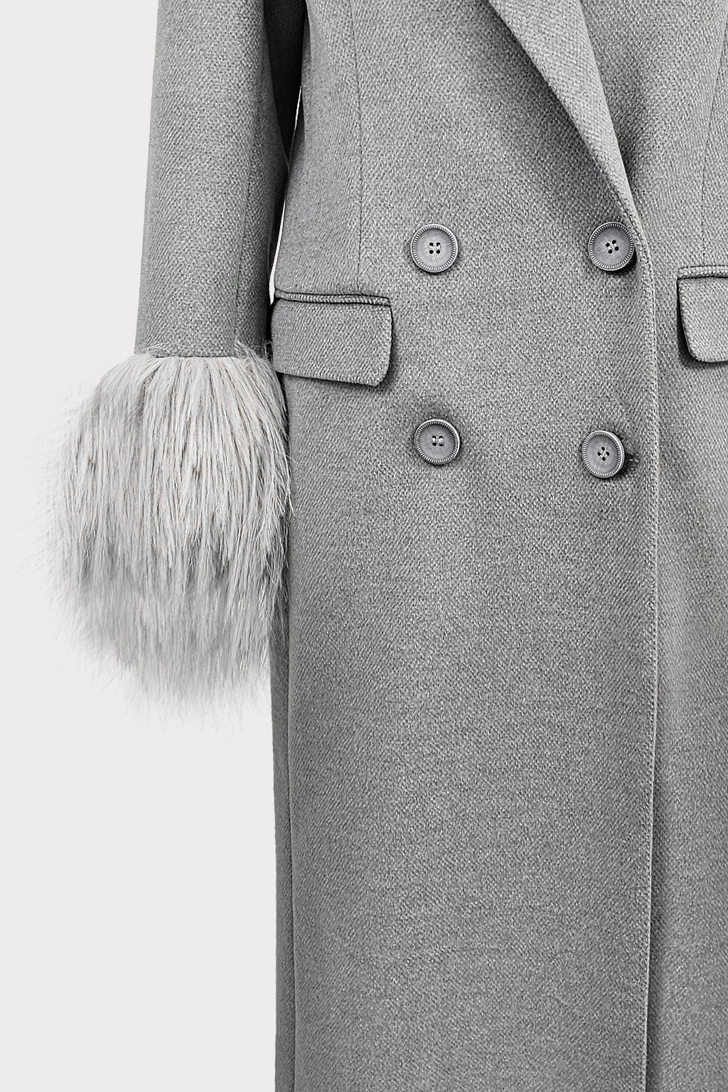 Cappotto polsi pelliccia