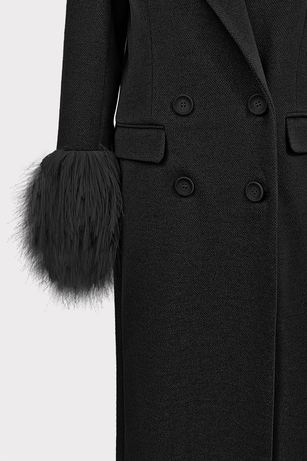 Cappotto polsi pelliccia