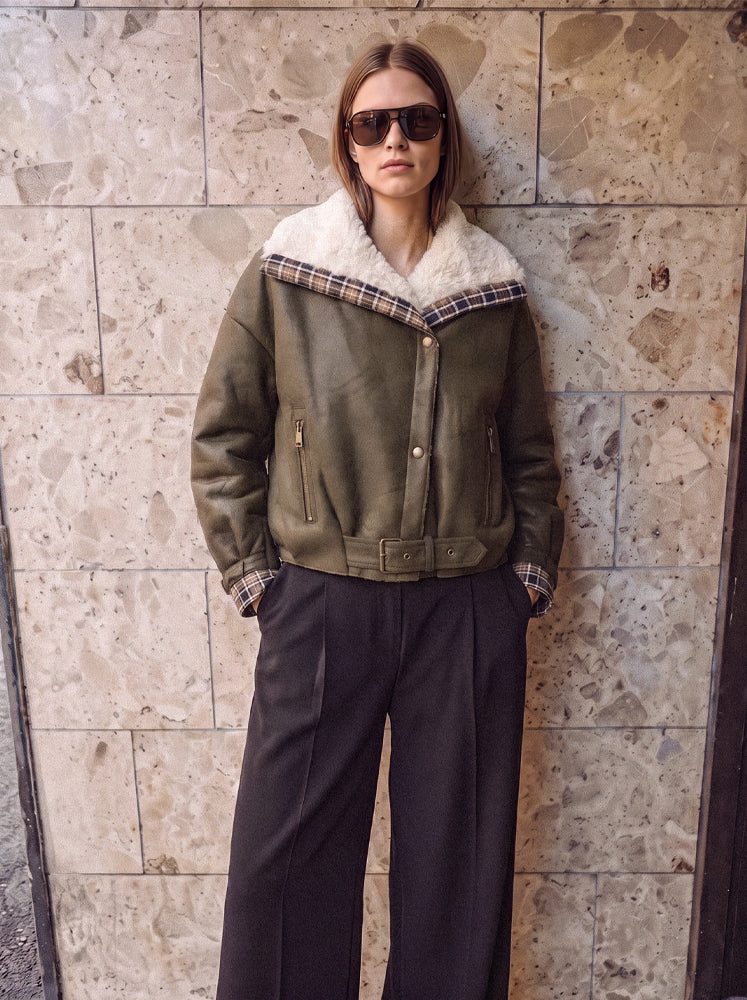 Giubbotto aviator profili tartan