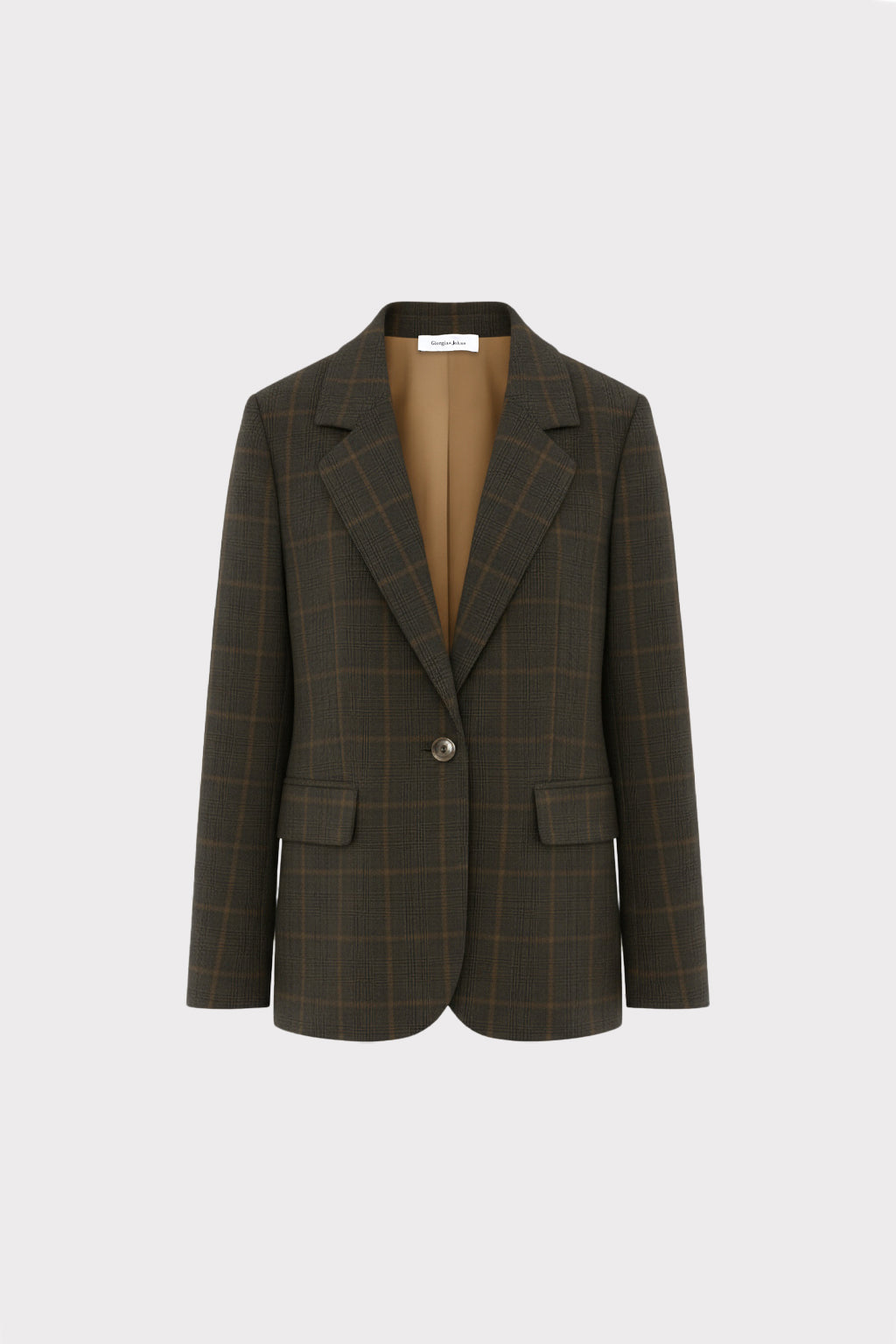 Blazer monopetto check