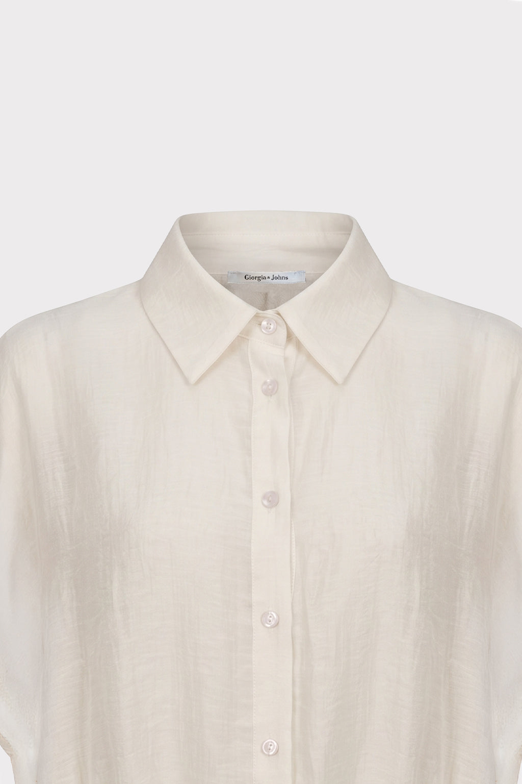 Camicia crop retro paillettes
