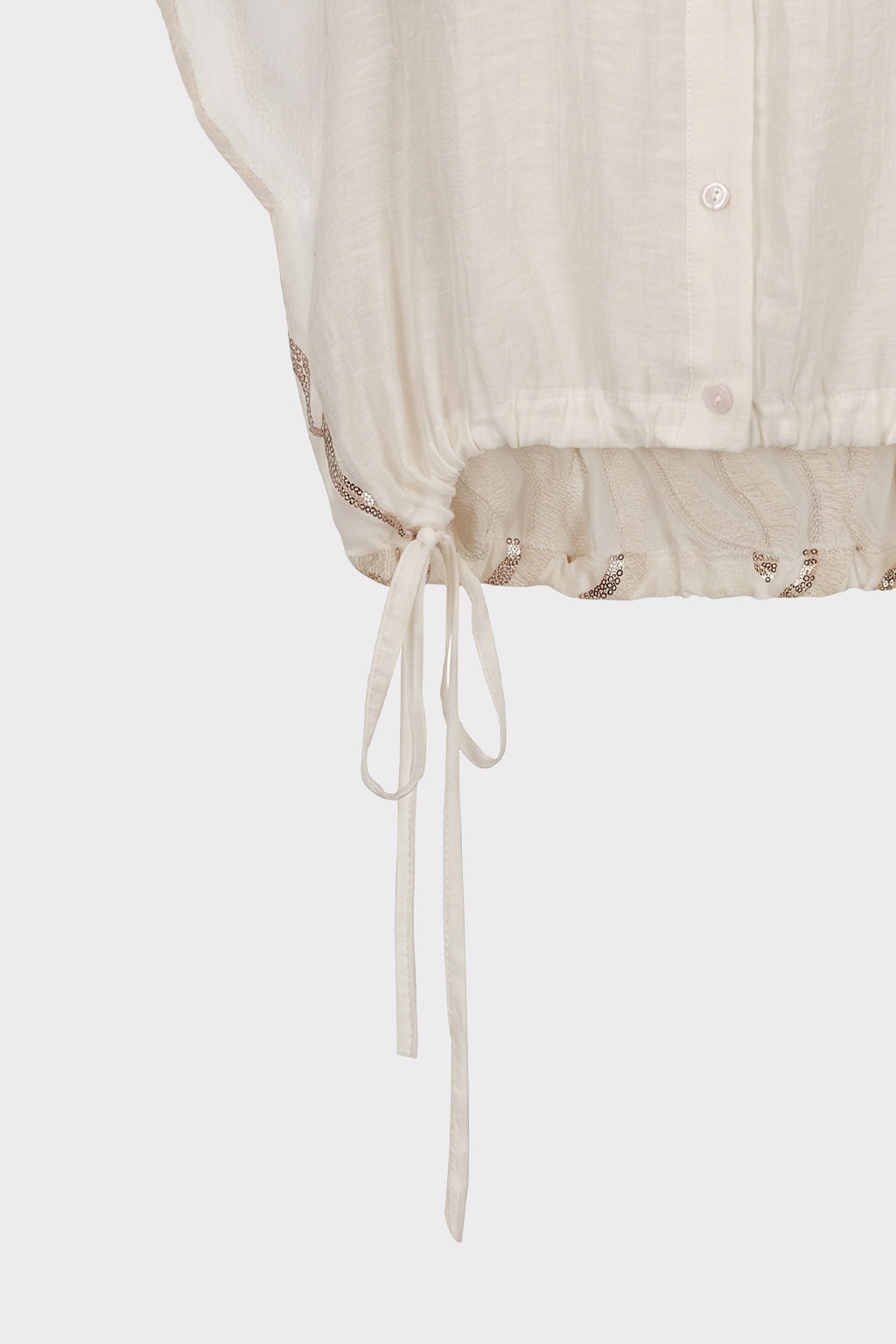 Camicia crop retro paillettes