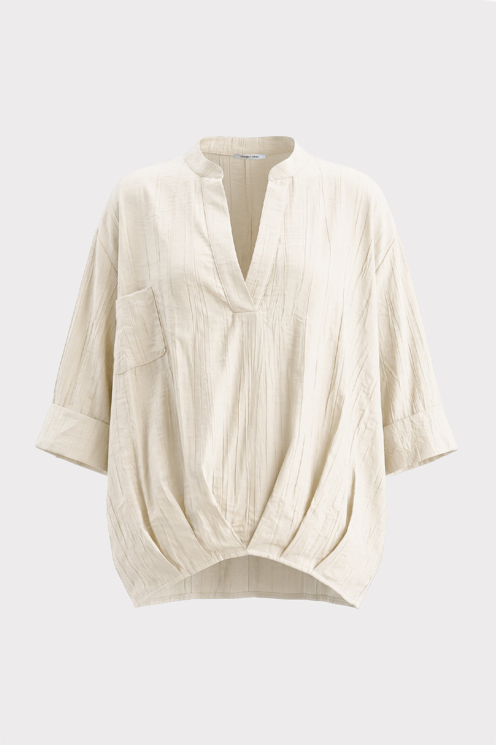 Blusa over con drappeggio