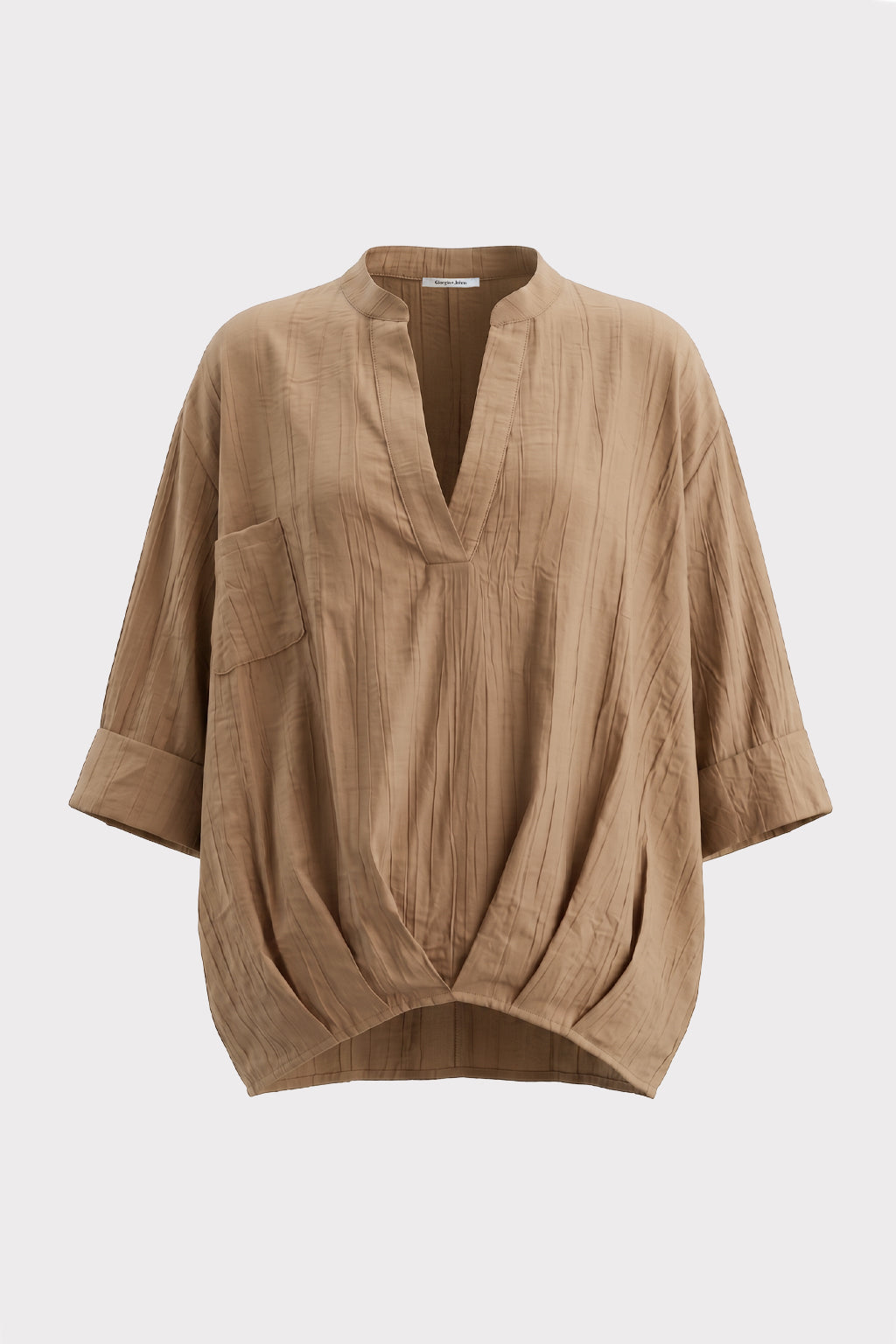 Blusa over con drappeggio