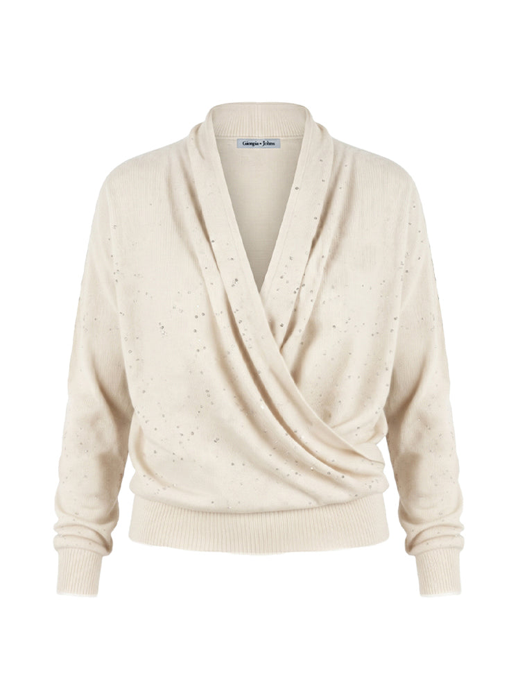 Maglia incrociata con punti luce