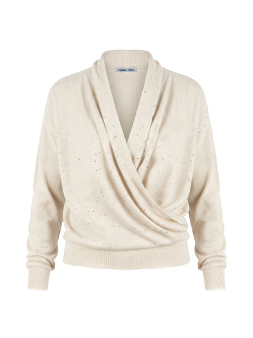 Maglia incrociata con punti luce