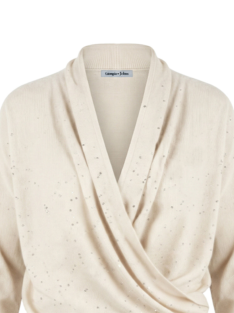 Maglia incrociata con punti luce